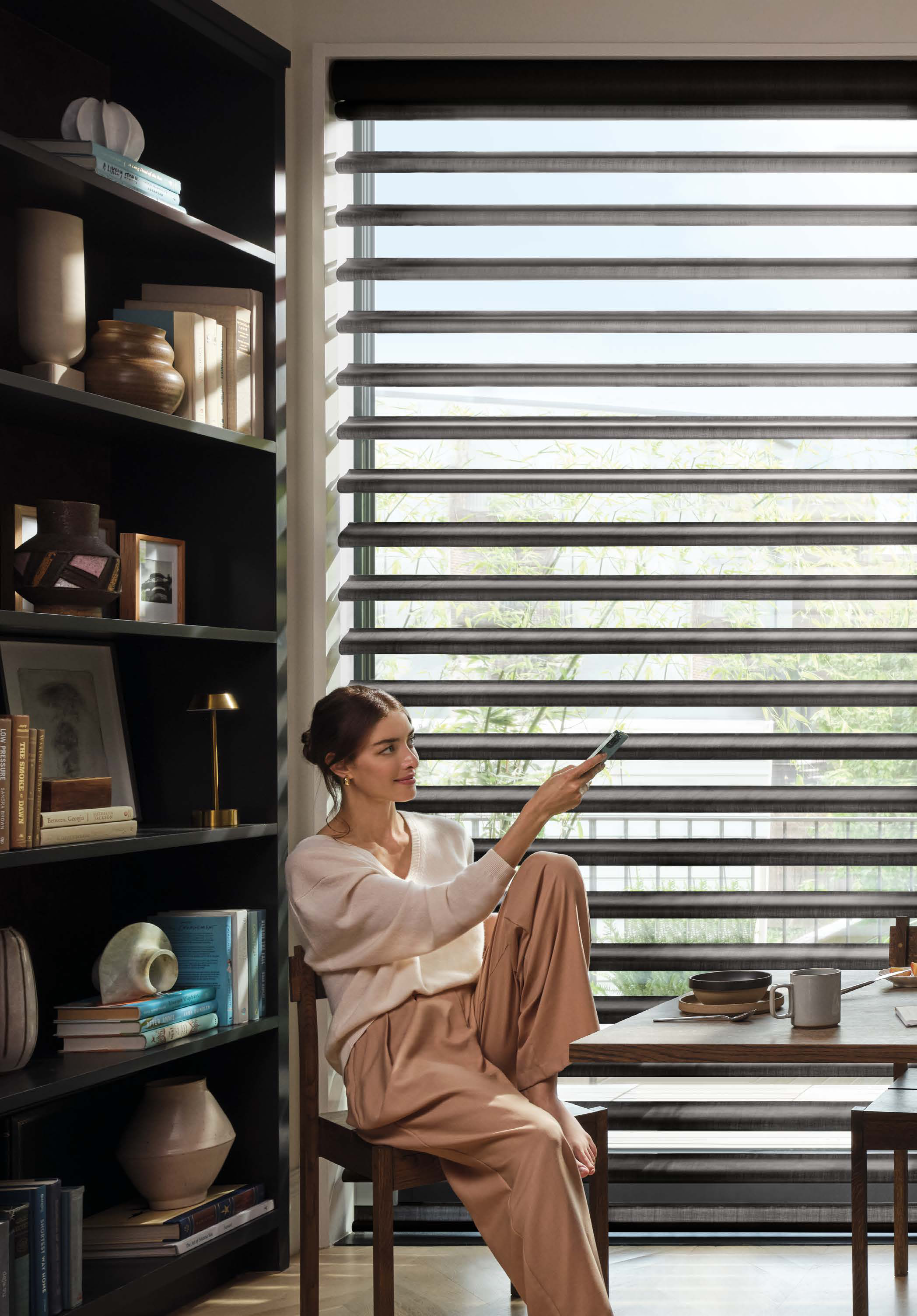 Fabric ClearView® Satin · Color Black Onyx
Control Option PowerView® Automation